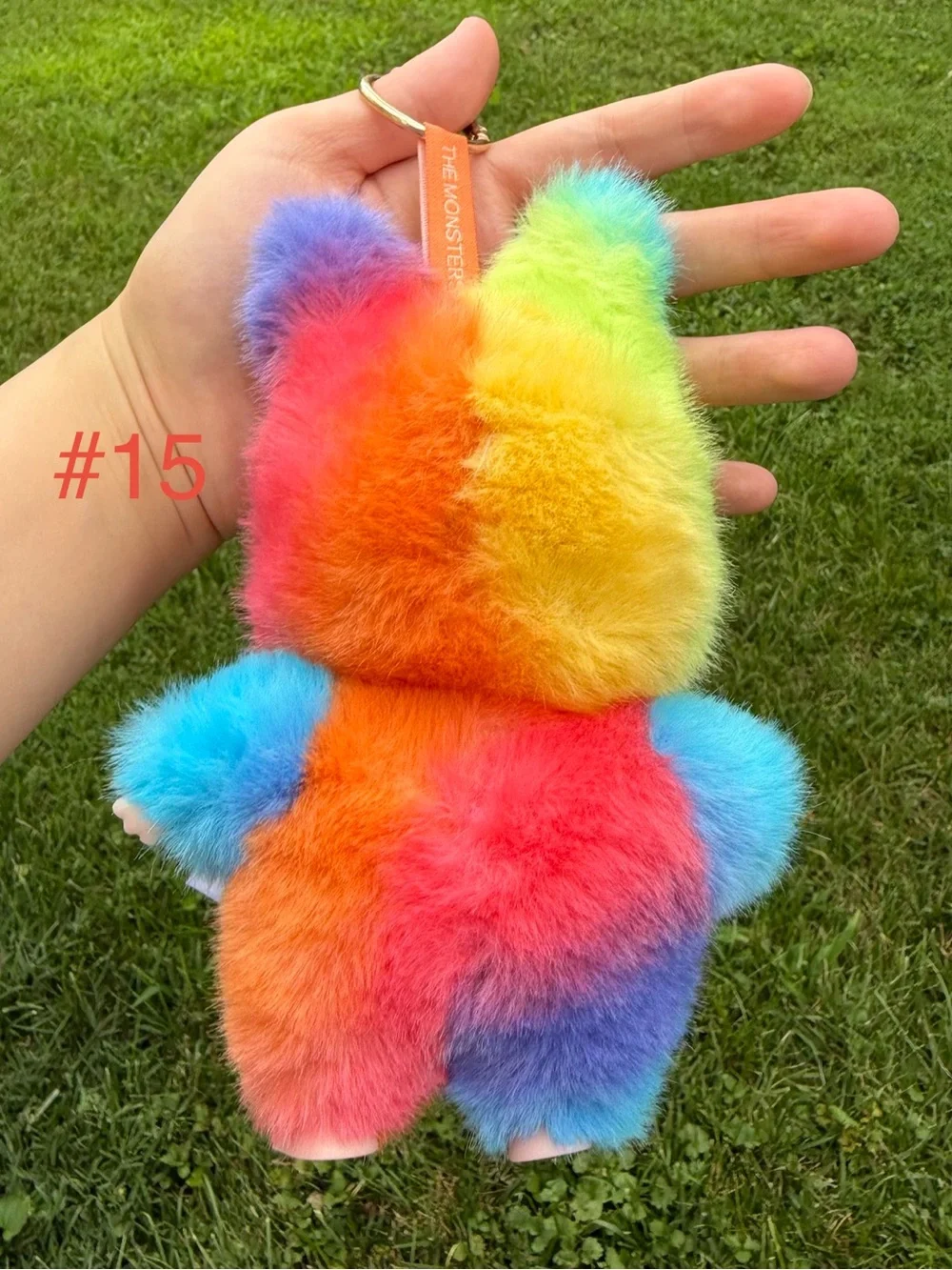 Colorful Rainbow Labubu Toy Plush Monster Keychain-Kids Toy Stuffed Animal Charm
